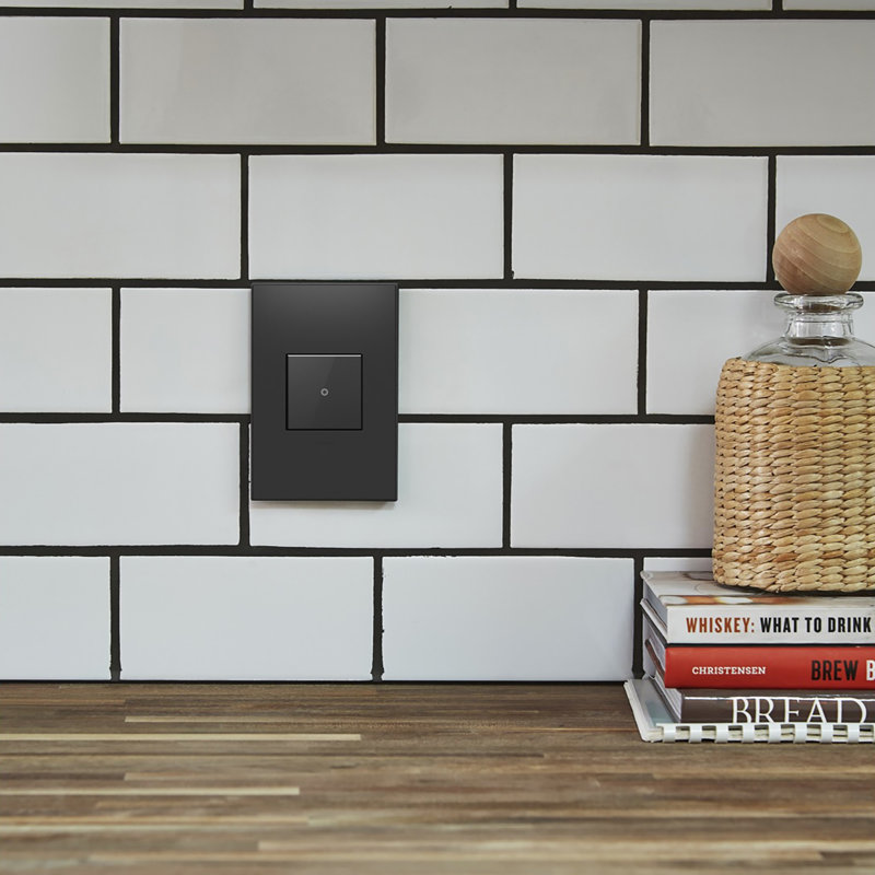 Adorne® sofTap 15 Amp Single Pole and 3-Way Light Switch with Microban, Graphite