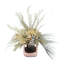 Gold Magnolia, Snow Picks, Snow Pine In Rose Gold Glass Vase