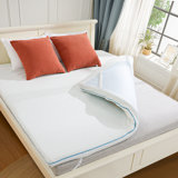 2" Medium Cooling Gel Memory Foam Mattress Topper Coat Cover Protector - Breathable, Pain Relief, Removable Cover