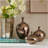 Mirrored Ceramic Decorative Vases 3-piece set Bronze 3-Piece