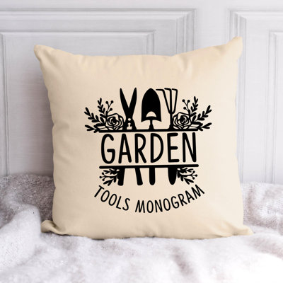 Citation amusante «Garden Lover» 539 - Coussin décoratif inclus