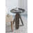 Leaf Design Aluminum Round Side Table