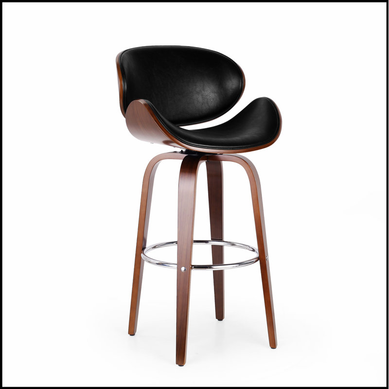 Tabouret de bar pivotant Mid-Century avec réglage de la hauteur à gaz et capitonnage à losanges pour plus de confort et de style