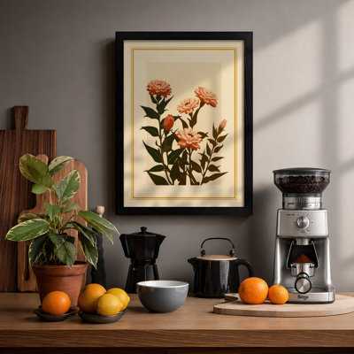 Carnation Study Botanical - Framed Print