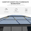 Canonero 3.6 x 4m Hardtop Gazebo with Canopy Polycarbonate Roof, Dark Grey
