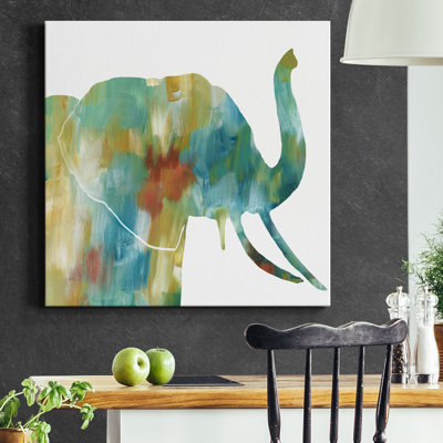Painterly Elephant - reproduction d'art sur toile tendue