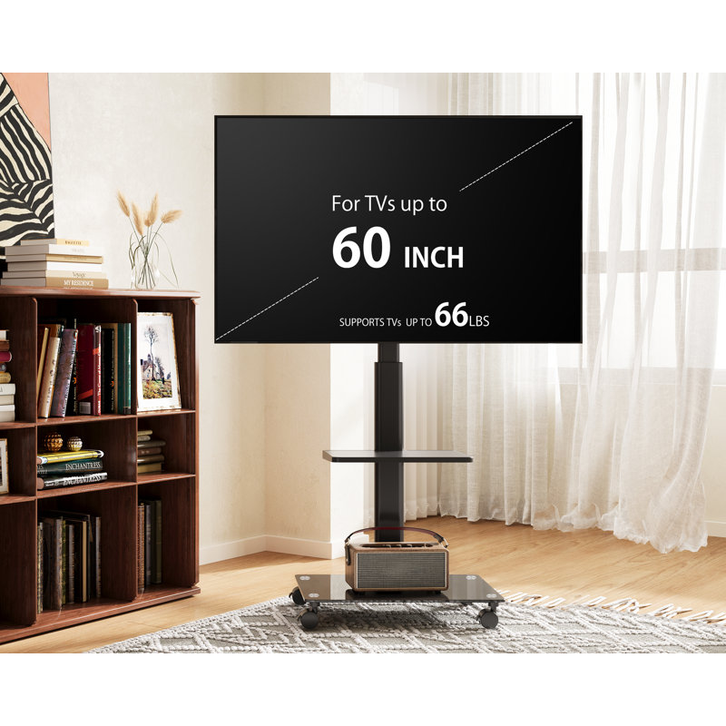 Glass Bottom Removable Tv Stand, Suitable For 32-60 Inch