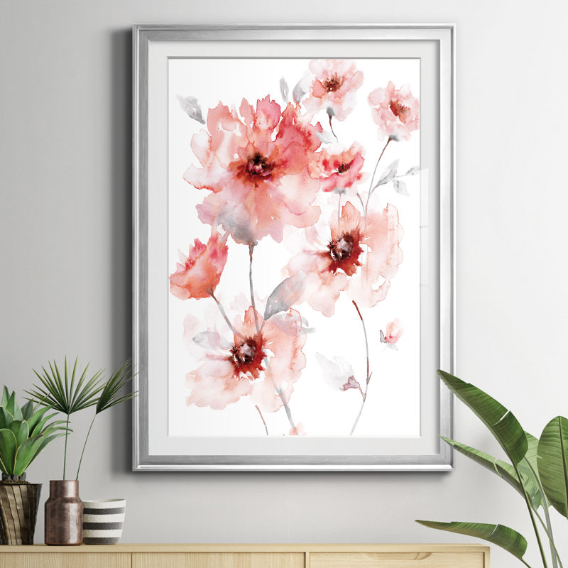 Translucide Blush I - reproduction de photo encadrée sur papier, H 26,5 po x l 36,5 po x P 1,5 po, Argent
