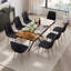 Ensemble de table de salle à manger extensible avec chaises en velours-1800150148-1798613603-1798613614