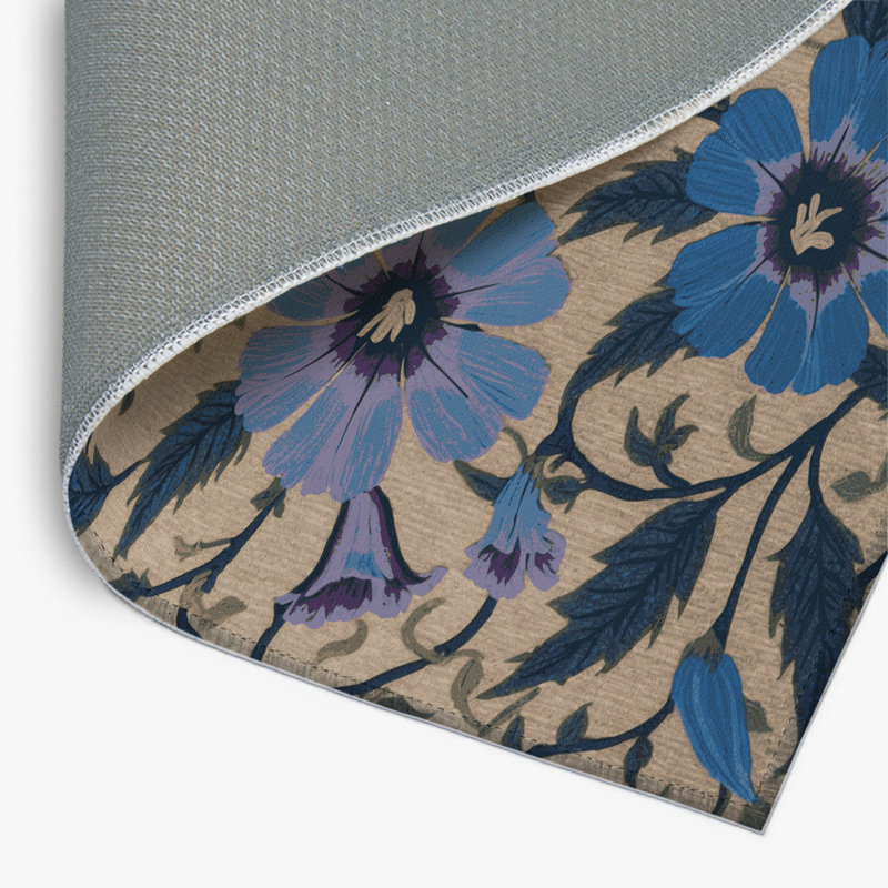 Tapis d'intérieur et d'extérieur gris Botanical, Rectangulaire 8 pi x 10 pi