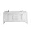 Nashville X P 22 po Meuble-lavabo double en D blanc-112588526