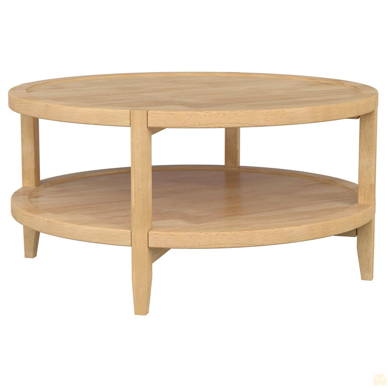 Table basse ronde en bois massif