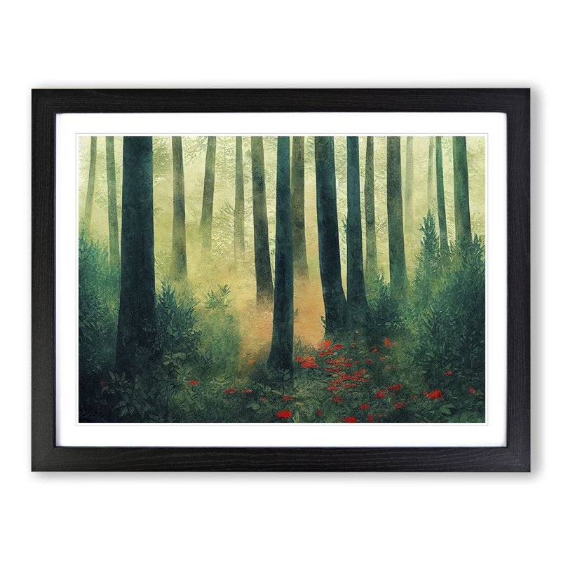 Forest Vol.3 - Single Picture Frame Print, Black Framed, 46cm H x 64cm W x 2cm D
