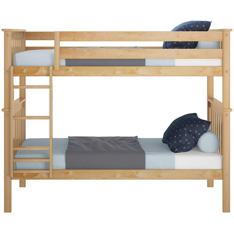 Kids Bunk Bed, Twin over Twin, Natural