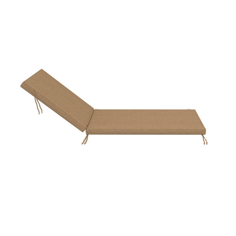 Outdoor Chaise Cushion With Sunbrella Fabric, 24" W x 73" D, Sunbrella® Canvas Heather Beige