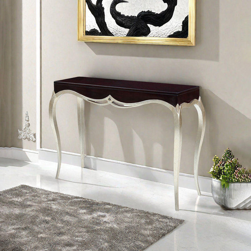 Console élégante en bois de style français, H 35,43 po x l 42,52 po x P 15,75 po
