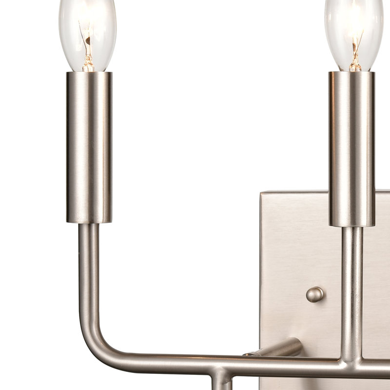 Éclairage pour salle de bain 3 lumières Park Slope - nickel brossé, H 8,5 po x l 13 po x P 5 po, Nickel brossé