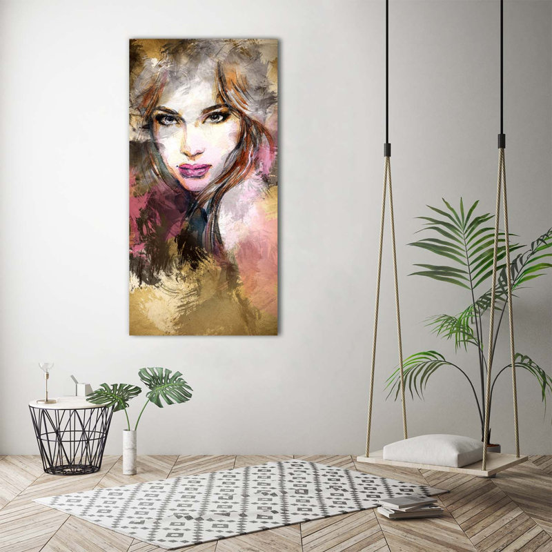 Abstraction Of A Woman - Wrapped Canvas Print