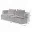 Chenille Fabric 3 Seater Compressed Sofa,No Assembly-1353942973