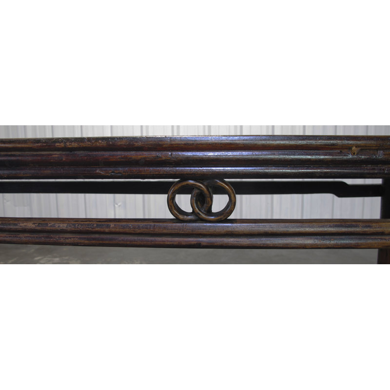 72" Long Antique Elm Console Table