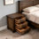 Table de chevet en bois massif récupéré à 3 tiroirs Rustic Farmhouse