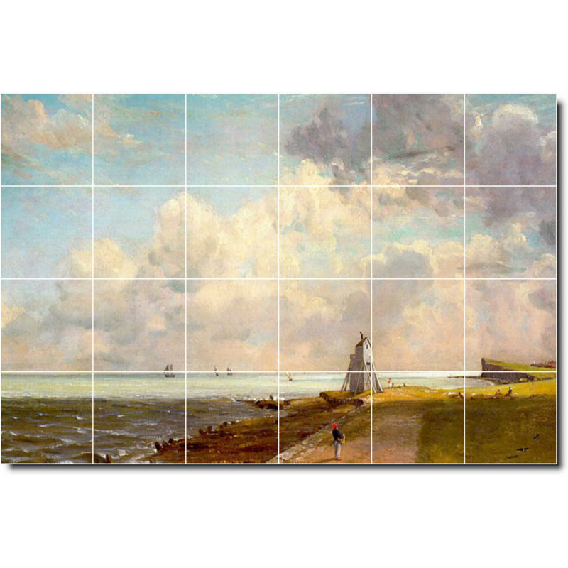 Carreau de céramique décorative 36 po x 24 po 6 po x 6 po, Bord de l'eau 01937