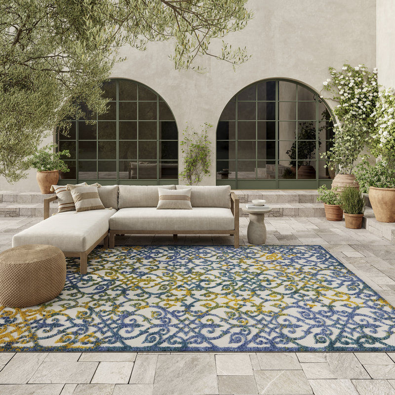 Mappsville Indoor / Outdoor Rug, Rectangle 6' x 9'