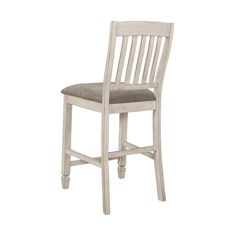 Set of 2 Slat Back Counter Height Chair