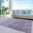 Machine Washable Indoor/Outdoor Xhevrie Plum Rug-2031805913
