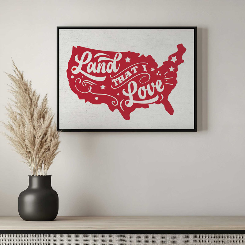 «Land That I Love» par Art, L 40 x H 30, Tanné, Toile avec cadre
