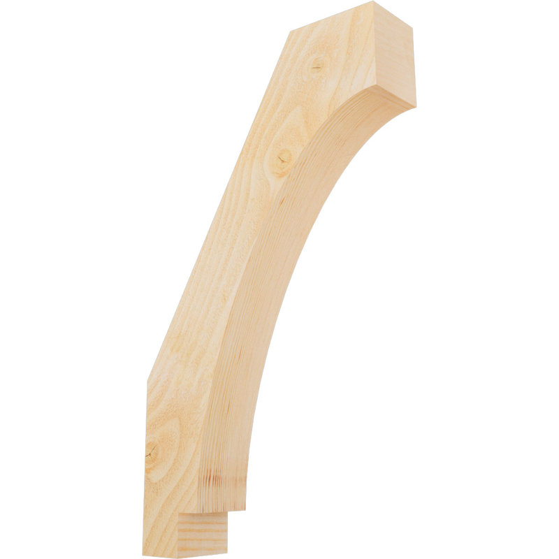 Attelle impériale du genou, Sapin de Douglas, Brute, H 28 po x l 4 po x P 16 po