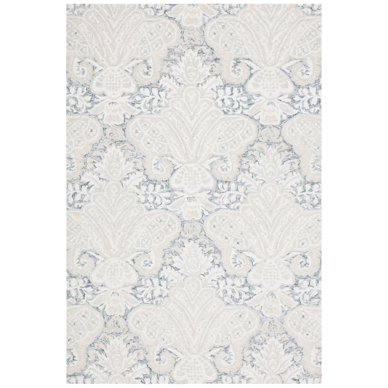 Tapis ikat en laine et coton touffeté à la main Hoadley, Rectangle 4 pi x 6 pi