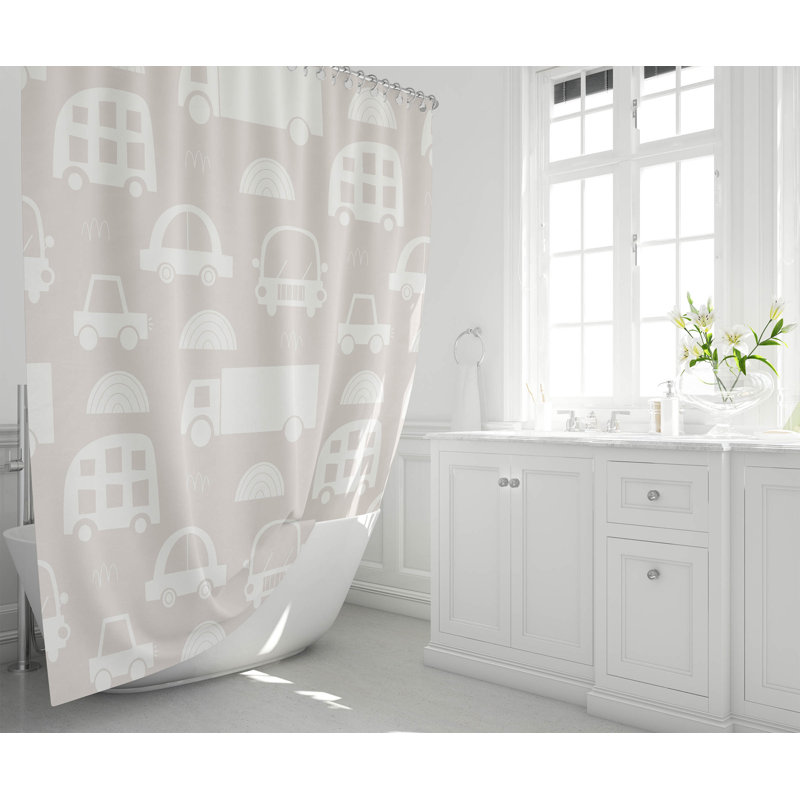 Traffic Ultra-Thin Lightweight Shower Curtain, Taupe, 74"H x 71"W