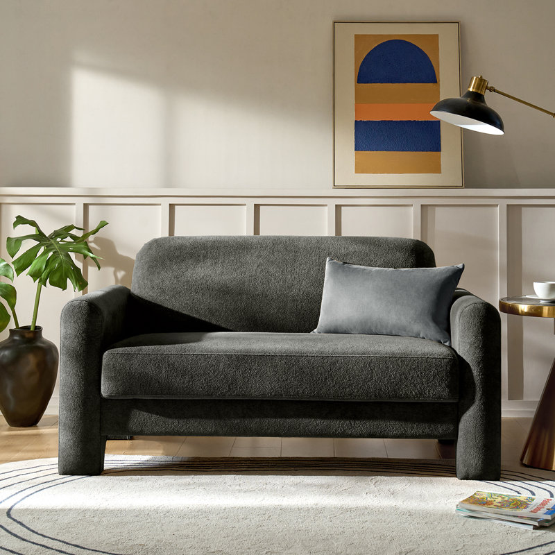 2 Seater Chenille Sofa, Grey