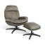 Velvet Swivel Armless With Footstool-948334963