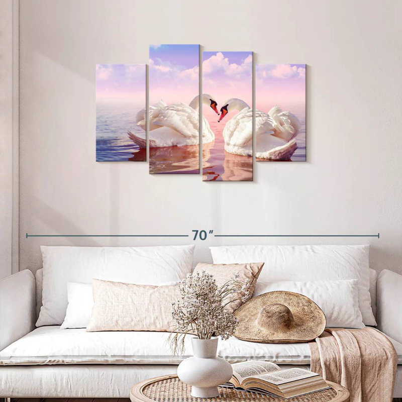 Brampt Two Swans, 27" H x 43" W
