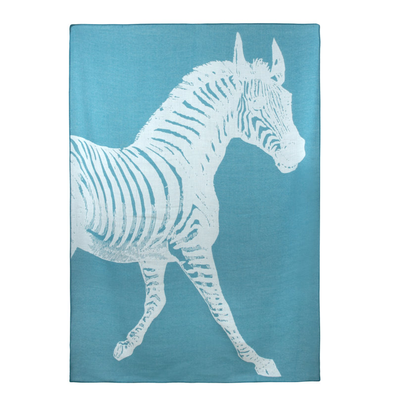Hand Woven Throw Blanket, Aqua