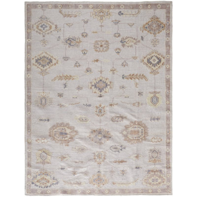 Winslet Light Gray Brown Hand-Knotted Oriental Rug