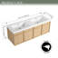 Meuble-lavabo double flottant 60 po avec plateau en résine et 4 portes à fermeture en douceur