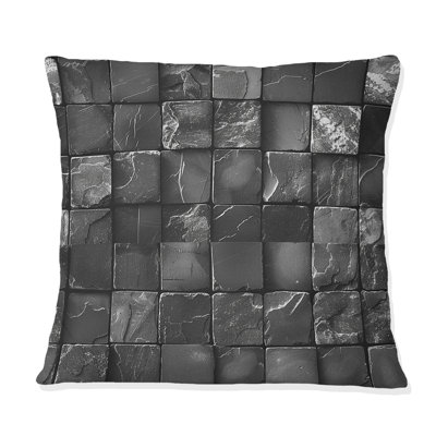 Carreaux de mosaïque gris moderne II - Coussin décoratif moderne