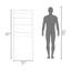 Au-dessus de l'armoire de toilette H 63 po, deux tablettes, porte double