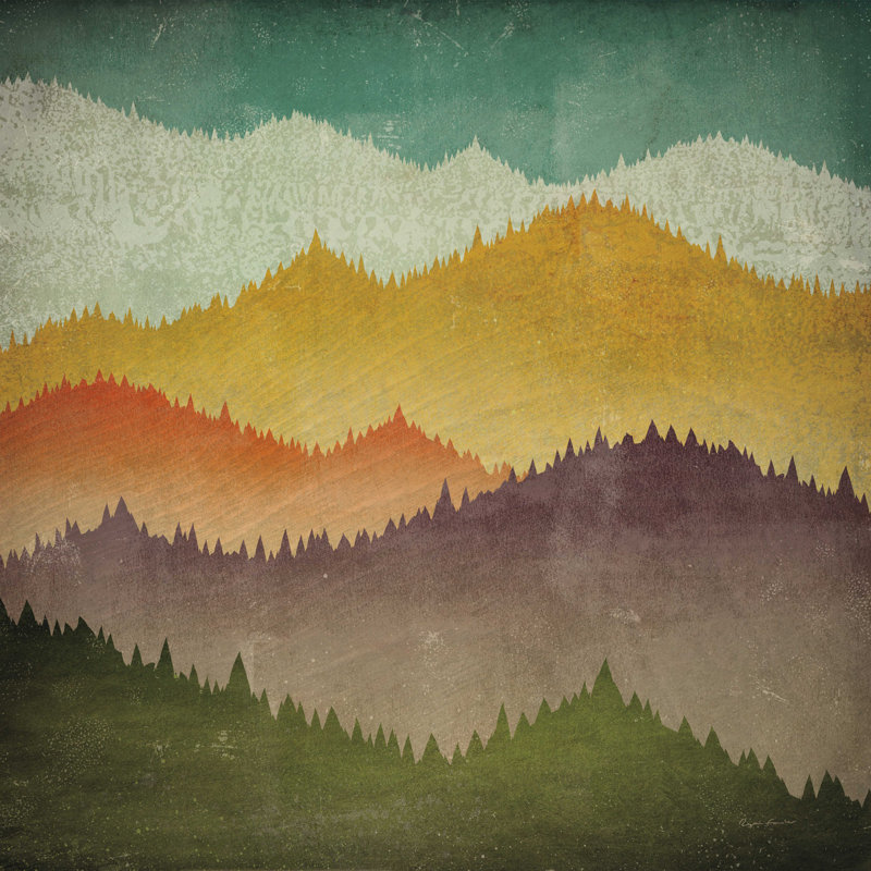 " Mountain View " Painting Print, 20" H x 20" W x 1.25" D