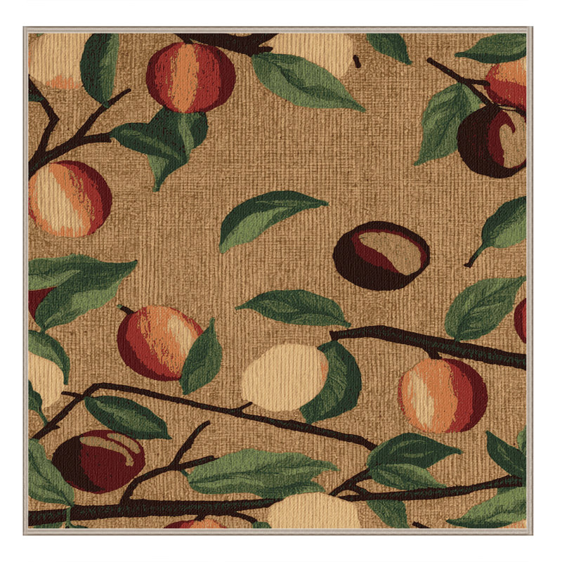 Tapis lavable de couleur fruits de mer prune, Carré 8 pi