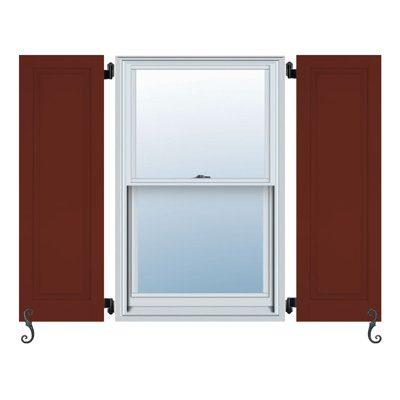 Single Panel Raised Panel Shutters 12'' x 94'' Raised Panel Shutters