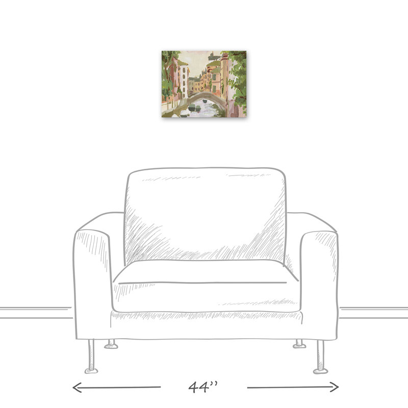 Canal européen sur toile, H 11 po x l 14 po x P 1,25 po