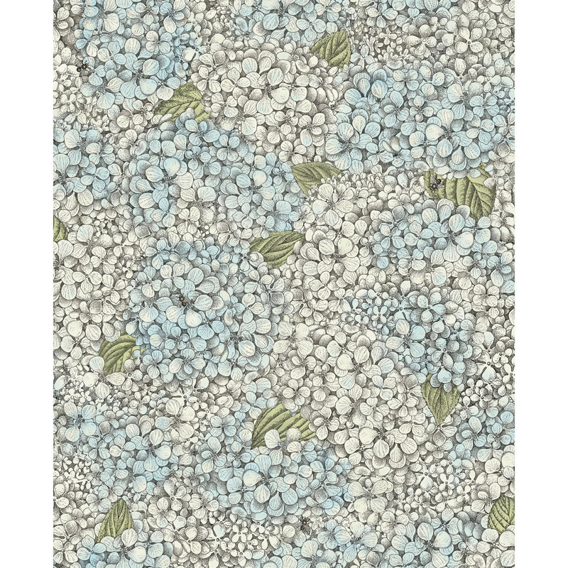 Fornasetti Senza Tempo II Floral Wallpaper Roll, Blue/Cream