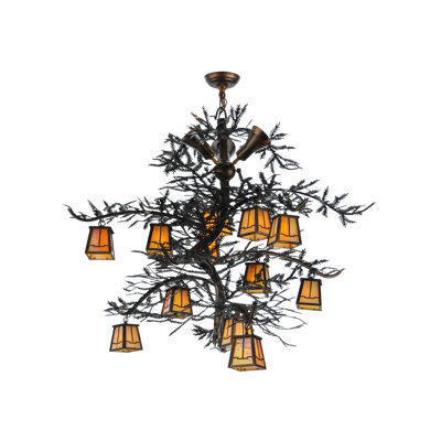12 - Light Dimmable Tiered Chandelier