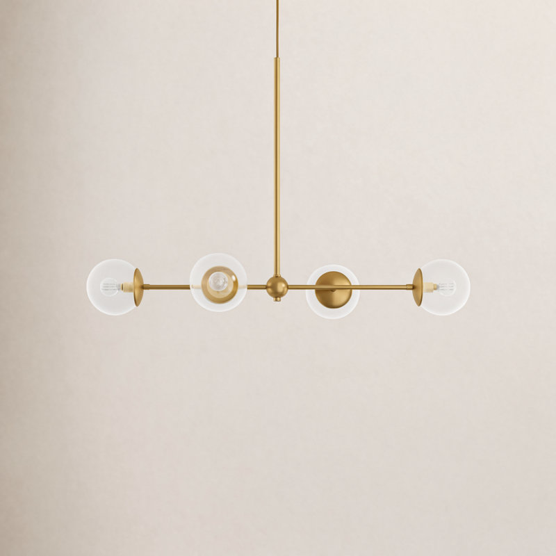 Livia 4-Light Chandelier, Brushed Bronze
