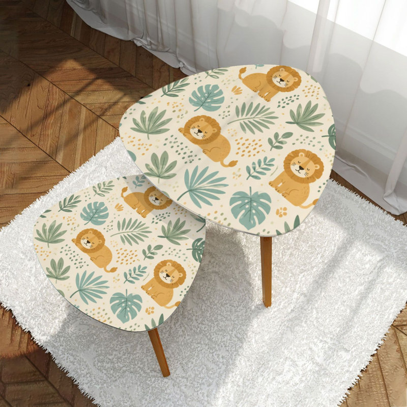 Ensemble de 2 tables basses gigognes Triangle