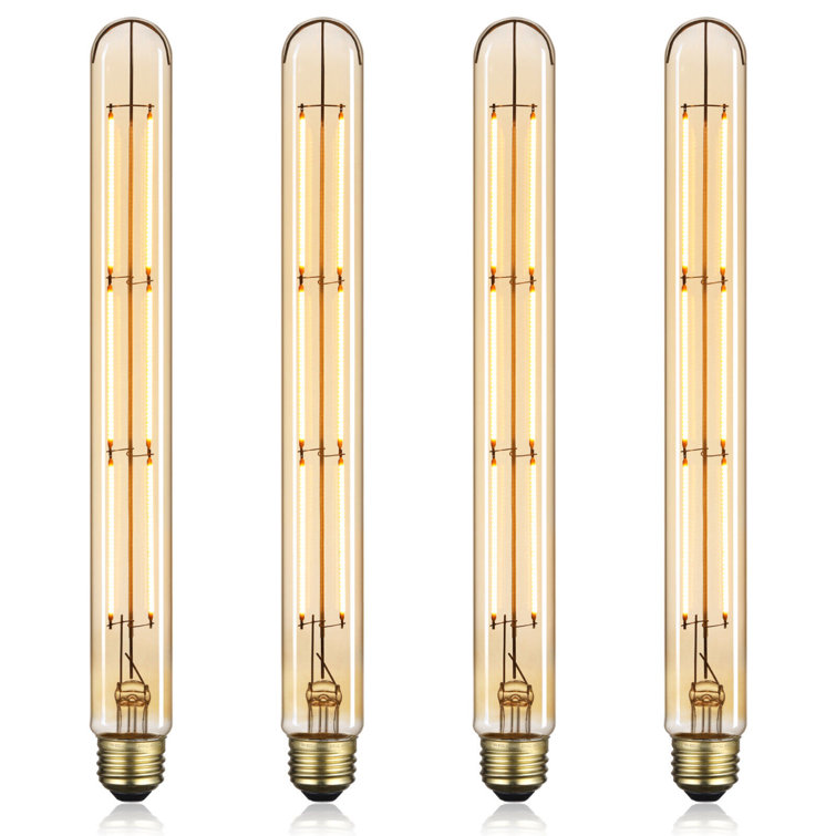 LED Vintage Filament Bulb T300, Tubular Edison Decorative Bulb Dimmable, E26 Base, Amber Soft Warm